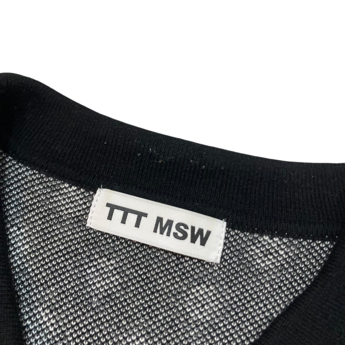 TTT MSW(ティーモダンストリートウエア) 23SSDIAMOND KNIT POLOジップ