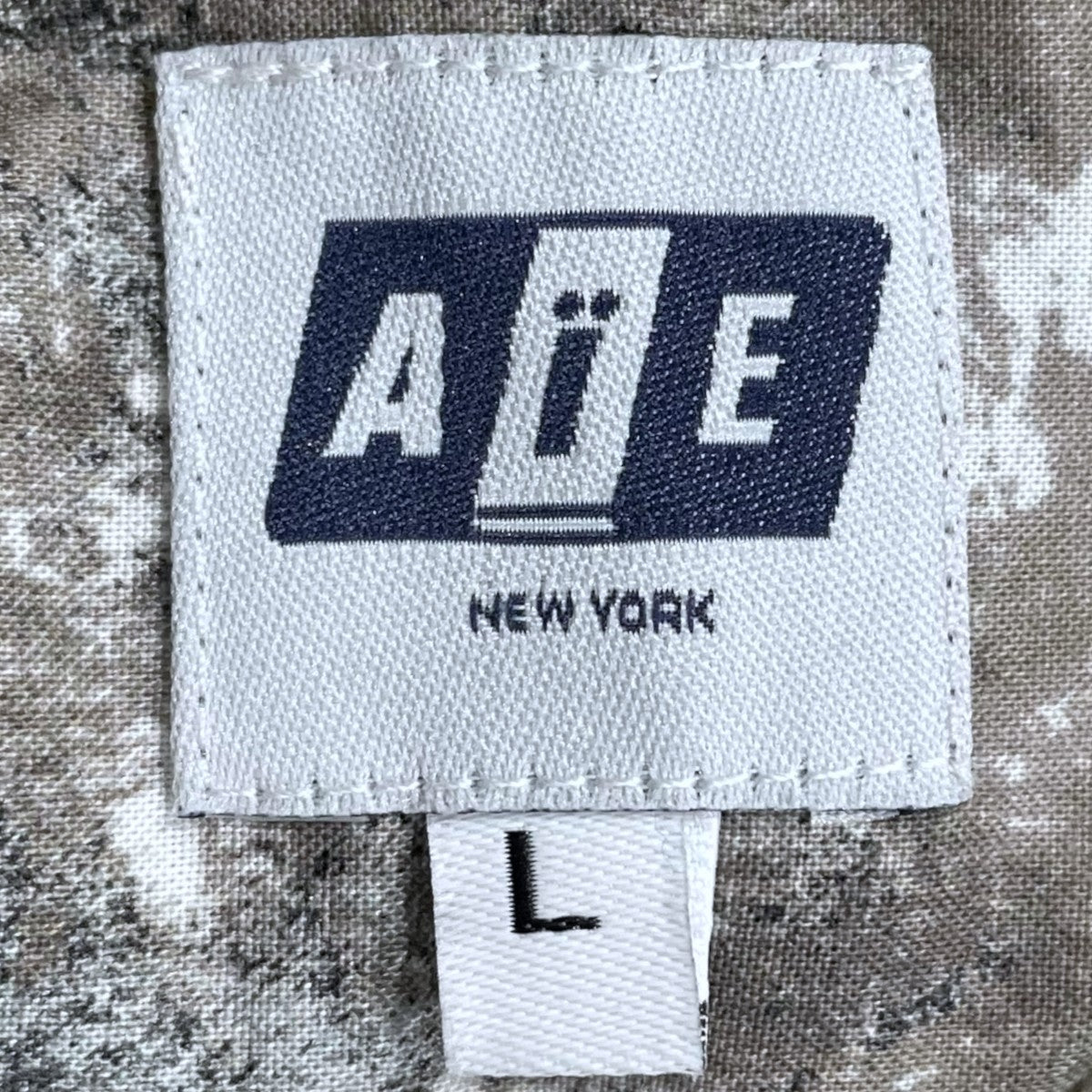 AiE 22SS 長袖シャツ PAINTER SHIRT SNOWBAL SPOT PRINT ペインターシャツ スノーボール スポットプリント 古着・中古-6枚目のアイテム画像