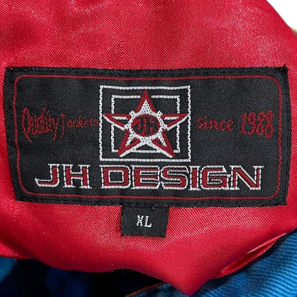 【972】JEFF HAMILTON レーシングジャケット総刺繍パッチワーク茶 ジェフハミルトン コットン レーシングジャケット 3XL JH Design Jeff