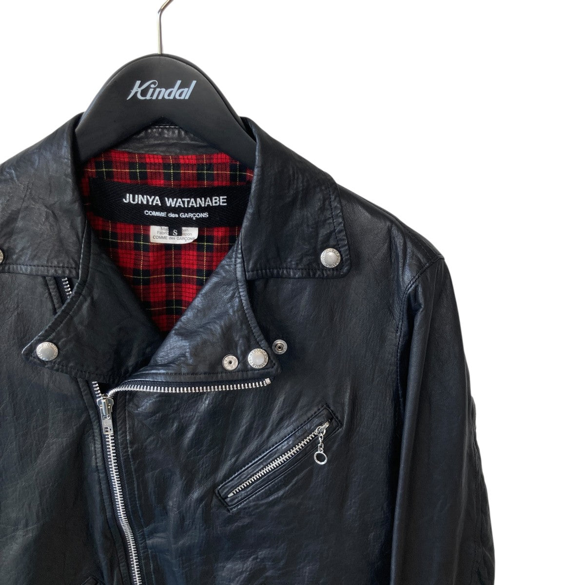 n♪【未使用品】黒 レザー ジャケット NVRFRGT LEATHER PANELED ZIP UP JACKET BLACK : 2025AW ネバー