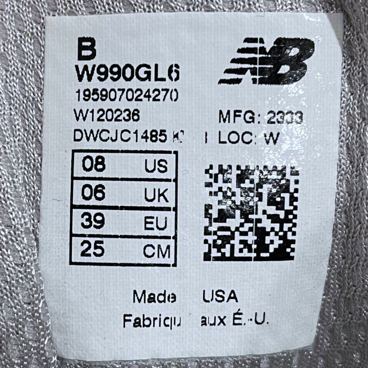 スニーカー W990GL6 MADE IN USA