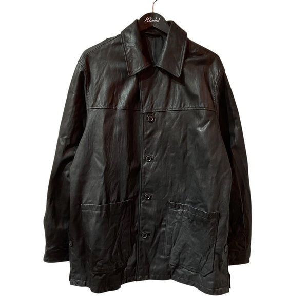ジャケット・アウター YOKE / GOAT LEATHER CAR COAT 2 YOKE(ヨーク) GOAT LEATHER CAR COATレザージャケットYK25SS0900C