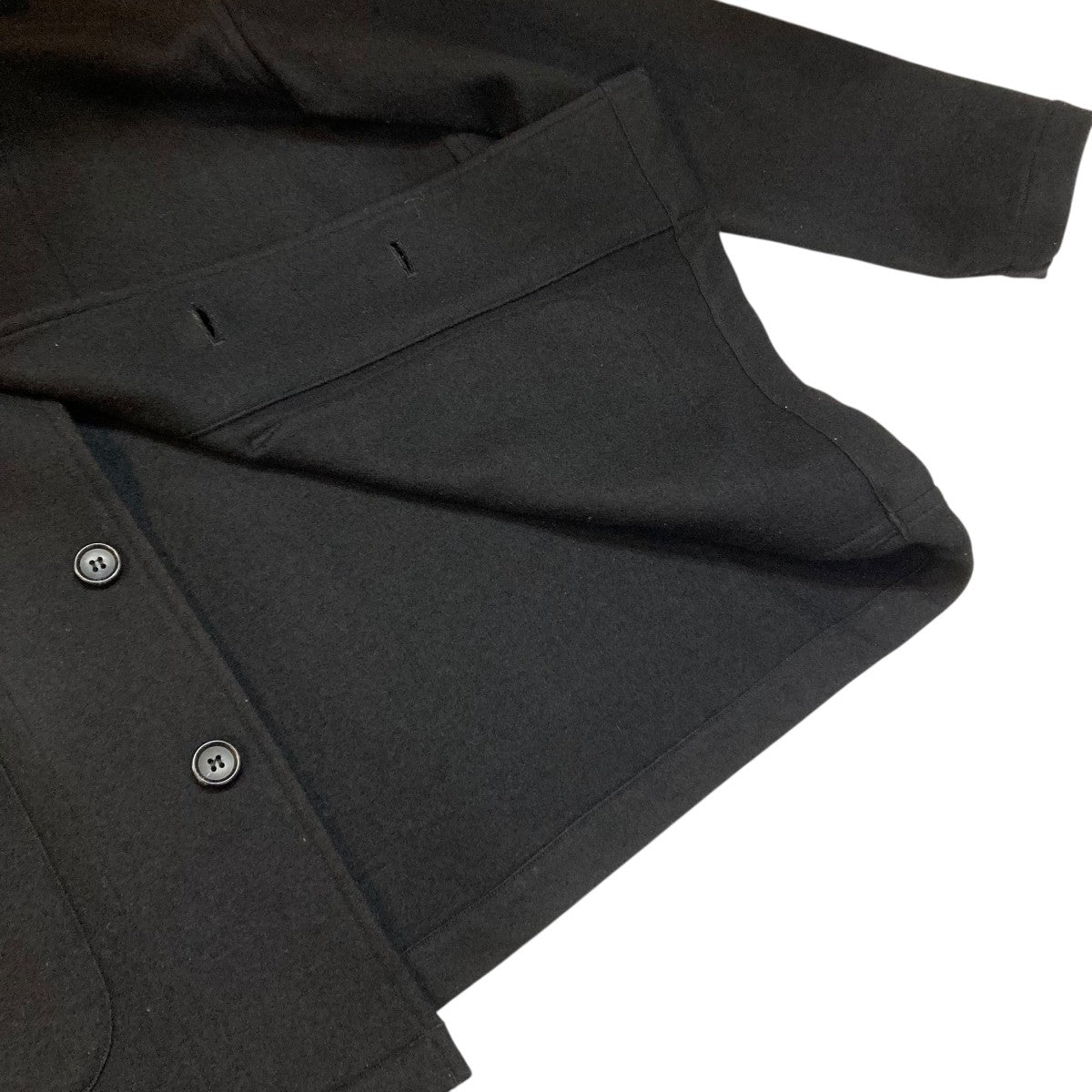 COMPRESSED WOOL JACKET BLACKシャツジャケットRM212-034