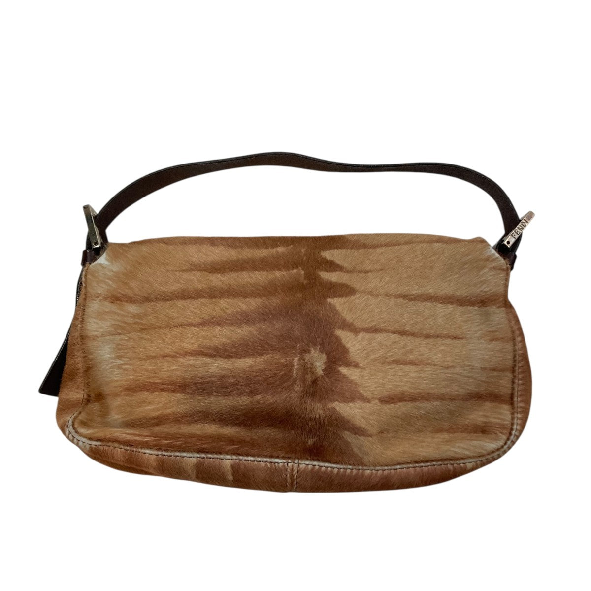 FENDI(フェンディ) ハラコ マンマバケットハンドバッグ ブラウン