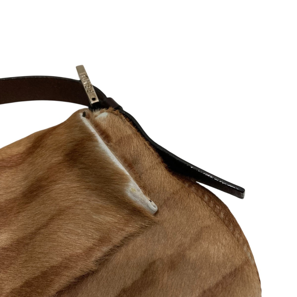 FENDI(フェンディ) ハラコ マンマバケットハンドバッグ ブラウン