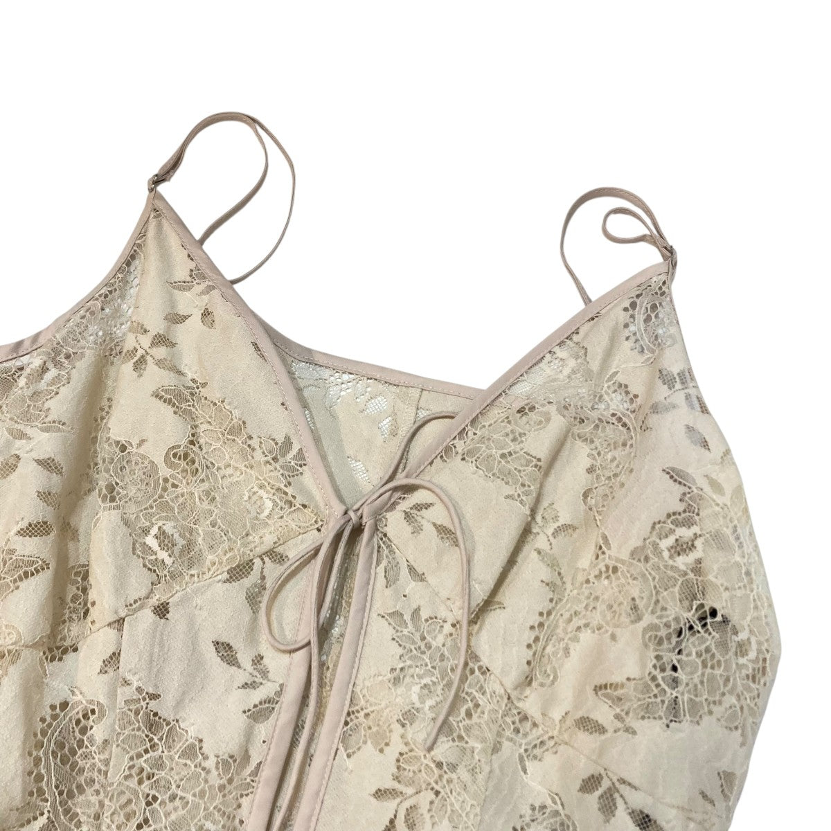 VINTAGE LIKE LACE DRESS WITH SCARFキャミソールワンピース112510530210