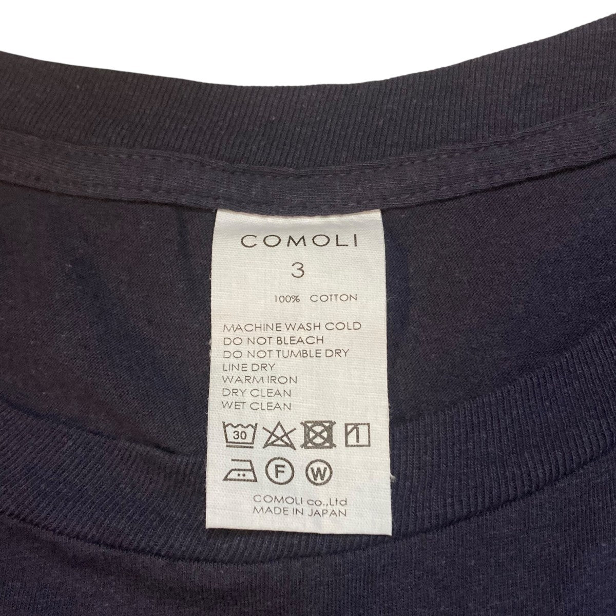 COMOLI(コモリ) 半袖TシャツZ01-05017 Z01-05017 ネイビー サイズ 3