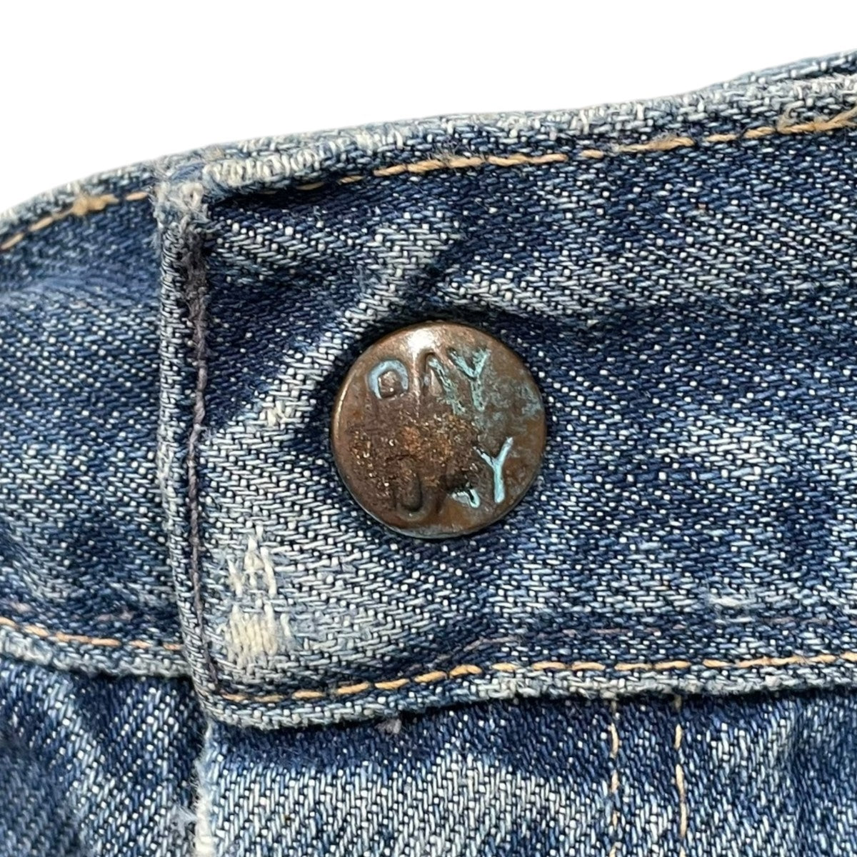 PAY DAY リメイクデニムハーフパンツ 42 TALON ボタン裏Y 古着・中古-7枚目のアイテム画像