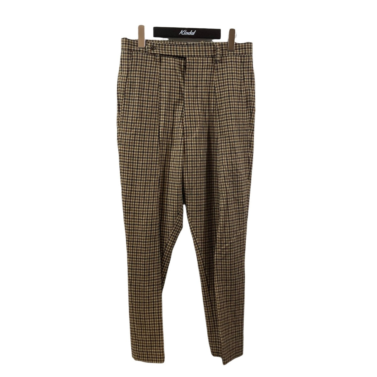 TUCKED JODHPURS brown gun club plaidスラックス232208
