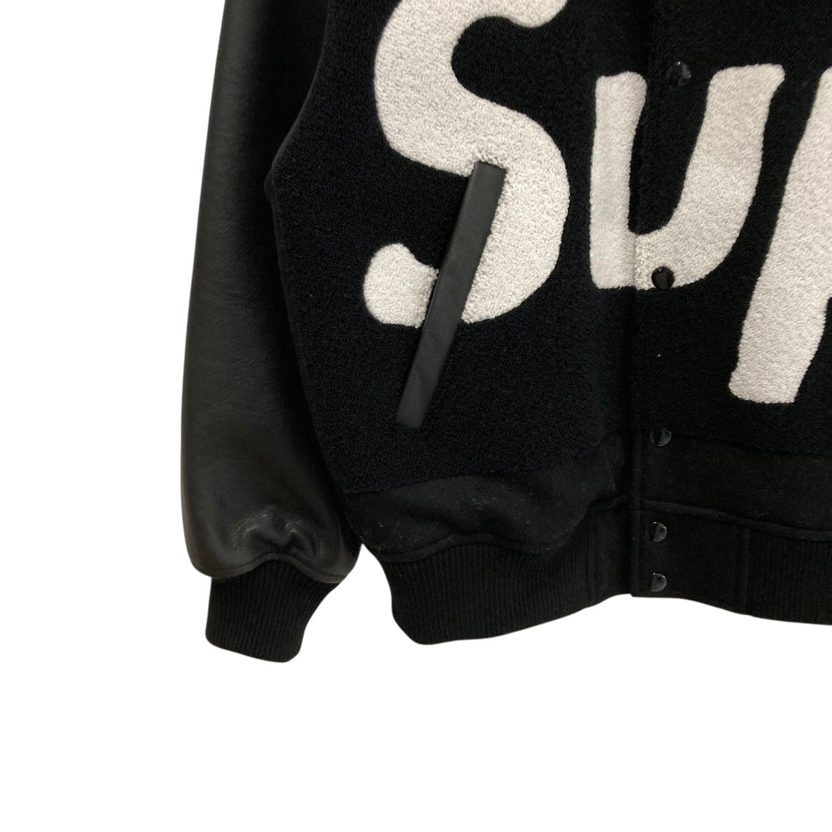 Supreme(シュプリーム) Big Logo Varsity Jacketブルゾン ブラック