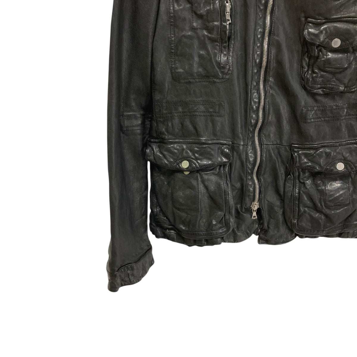 NEIL BARRETT(ニールバレット) レザージャケット ブラック