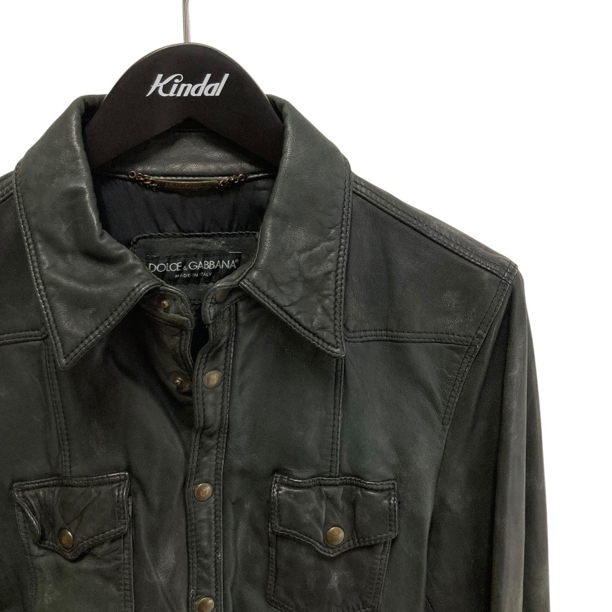 DOLCE ＆ GABBANA レザージャケットG5946L 古着・中古-3枚目のアイテム画像