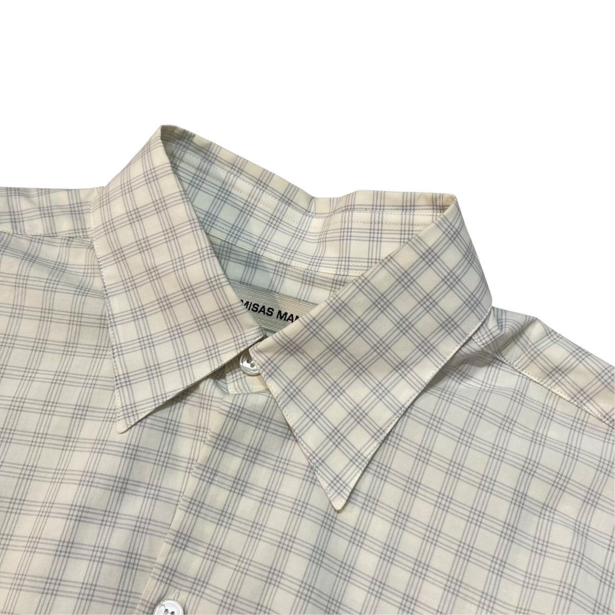 CAMISAS MANOLO(カミサスマノロ) チェックシャツ グレー×アイボリー