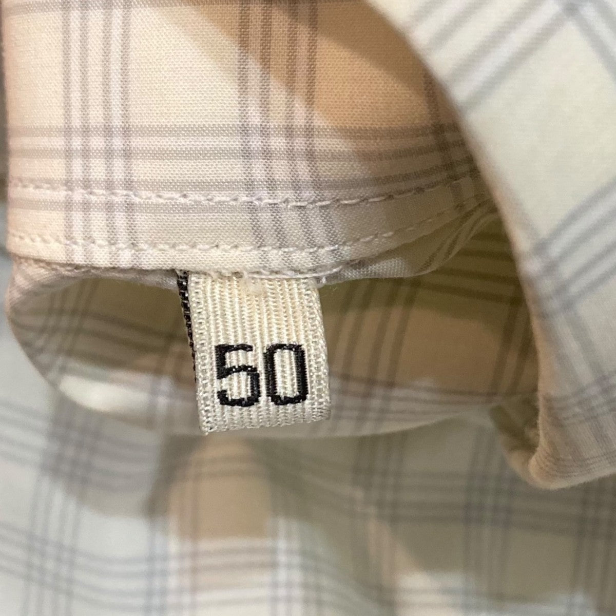 CAMISAS MANOLO(カミサスマノロ) チェックシャツ グレー×アイボリー