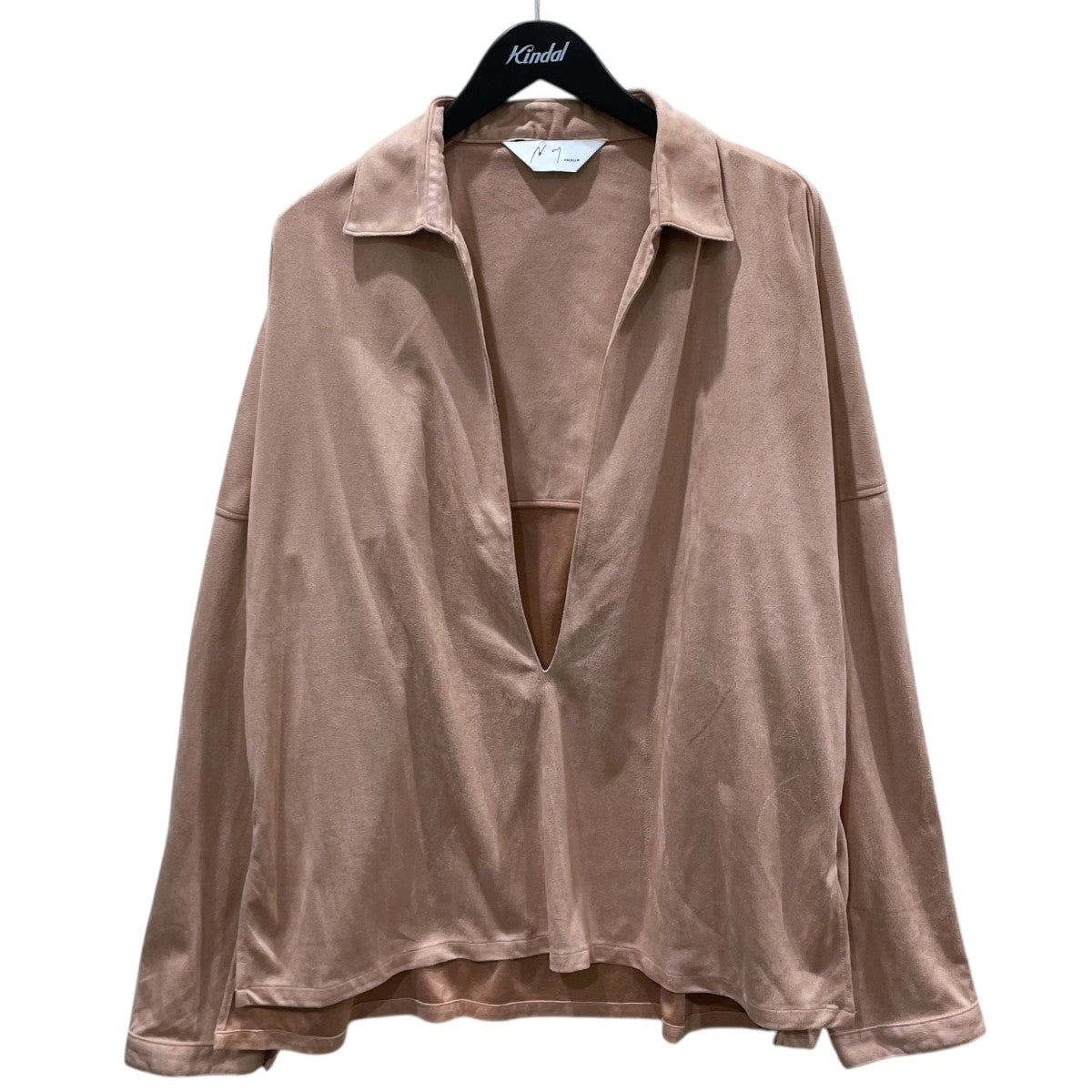 ANCELLM 23AW プルオーバーシャツ VEGAN LEATHER SKIPPER SHIRT ヴィーガンレザー スキッパーシャツ ANC-SH27 古着・中古-1枚目のアイテム画像