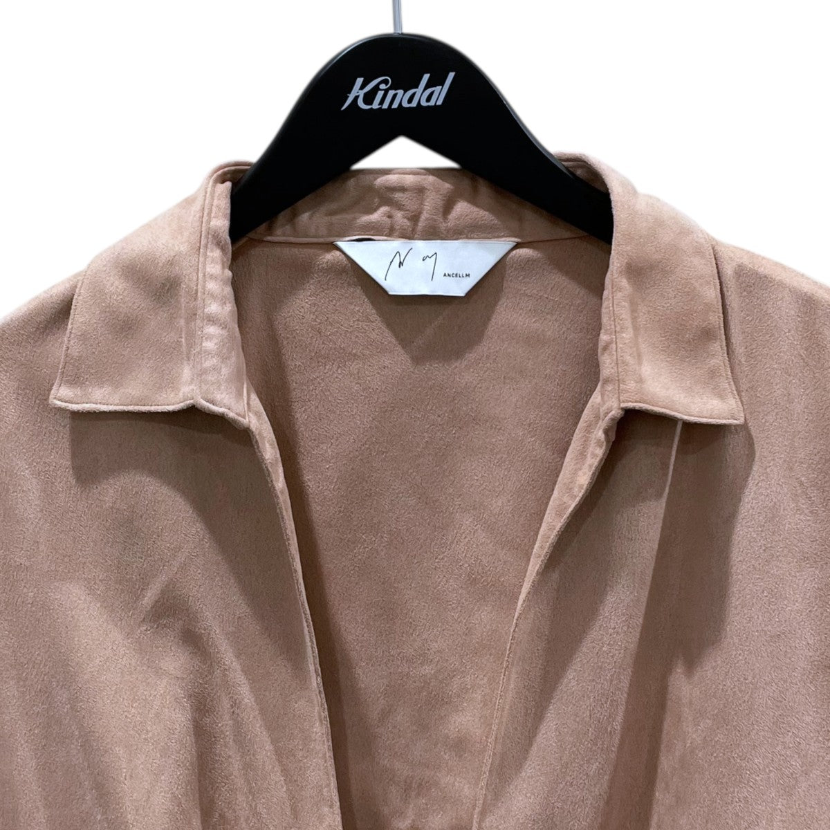 ANCELLM 23AW プルオーバーシャツ VEGAN LEATHER SKIPPER SHIRT ヴィーガンレザー スキッパーシャツ ANC-SH27 古着・中古-3枚目のアイテム画像