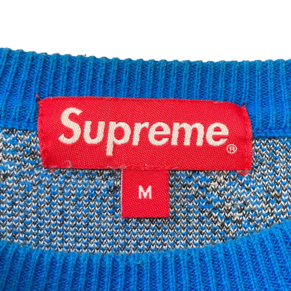 Supreme(シュプリーム) Hate Sweater総柄ニットセーター ブルー サイズ