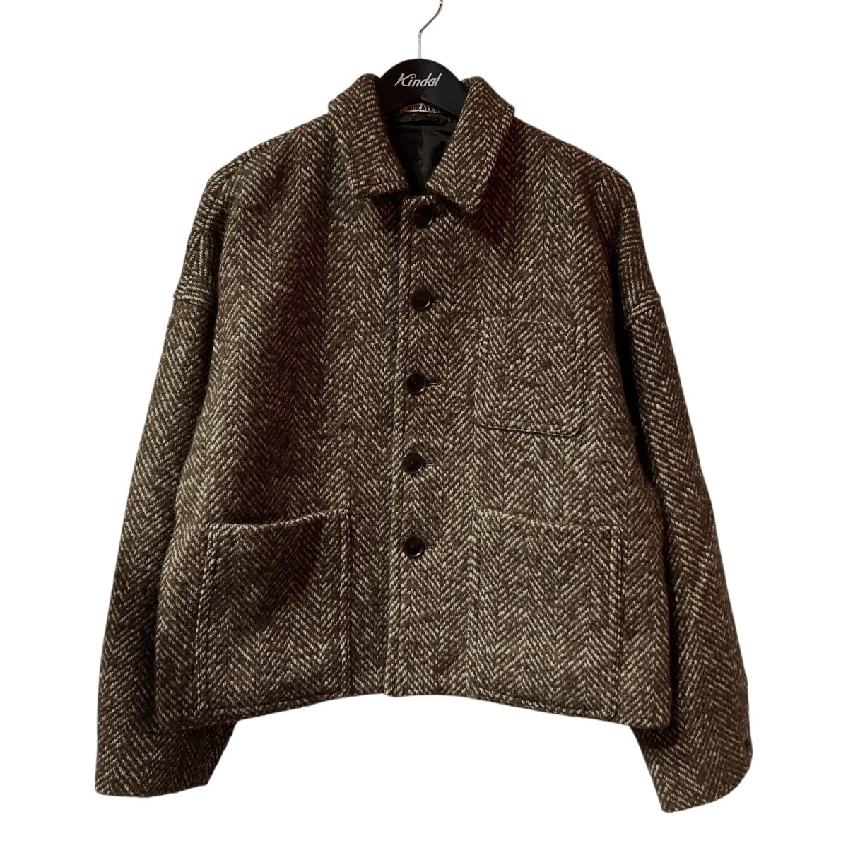 AURALEE(オーラリー) WOOL ALPACA HERINGBONE TWEED SHORT BLOUSON