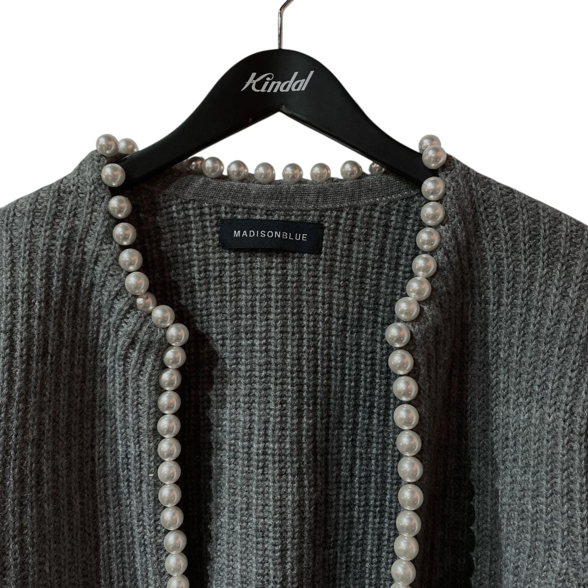 MADISON BLUE(マディソンブルー) パールカーディガンニット