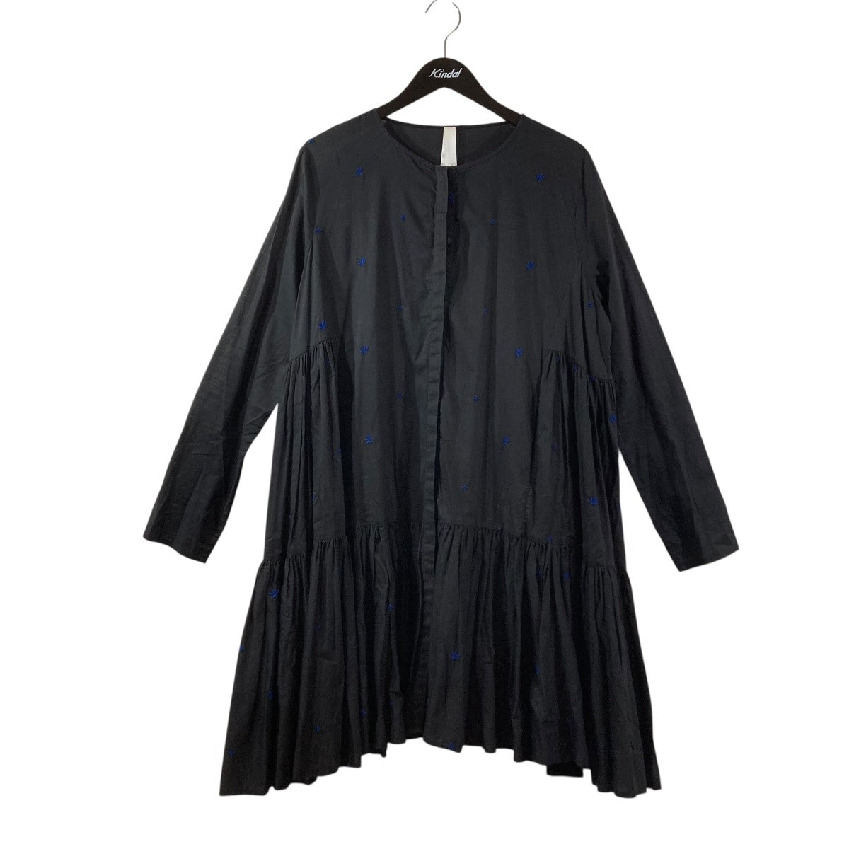 Merlette(マーレット) シャツワンピース ブラック×ブルー サイズ S