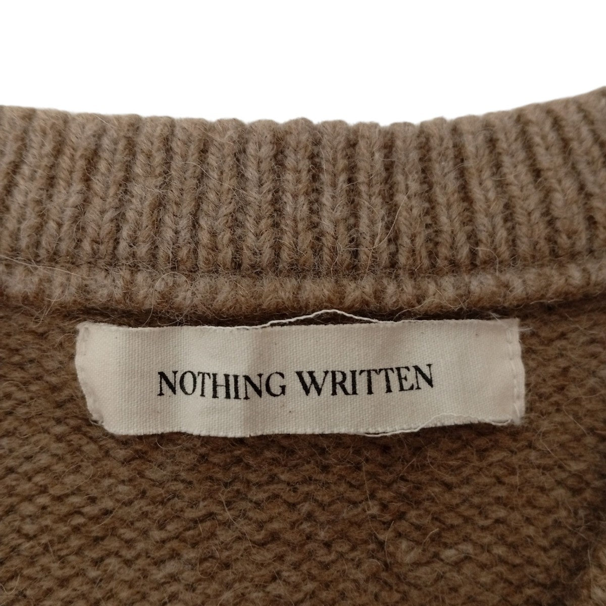 NOTHING WRITTEN Vネックニット 古着・中古-4枚目のアイテム画像