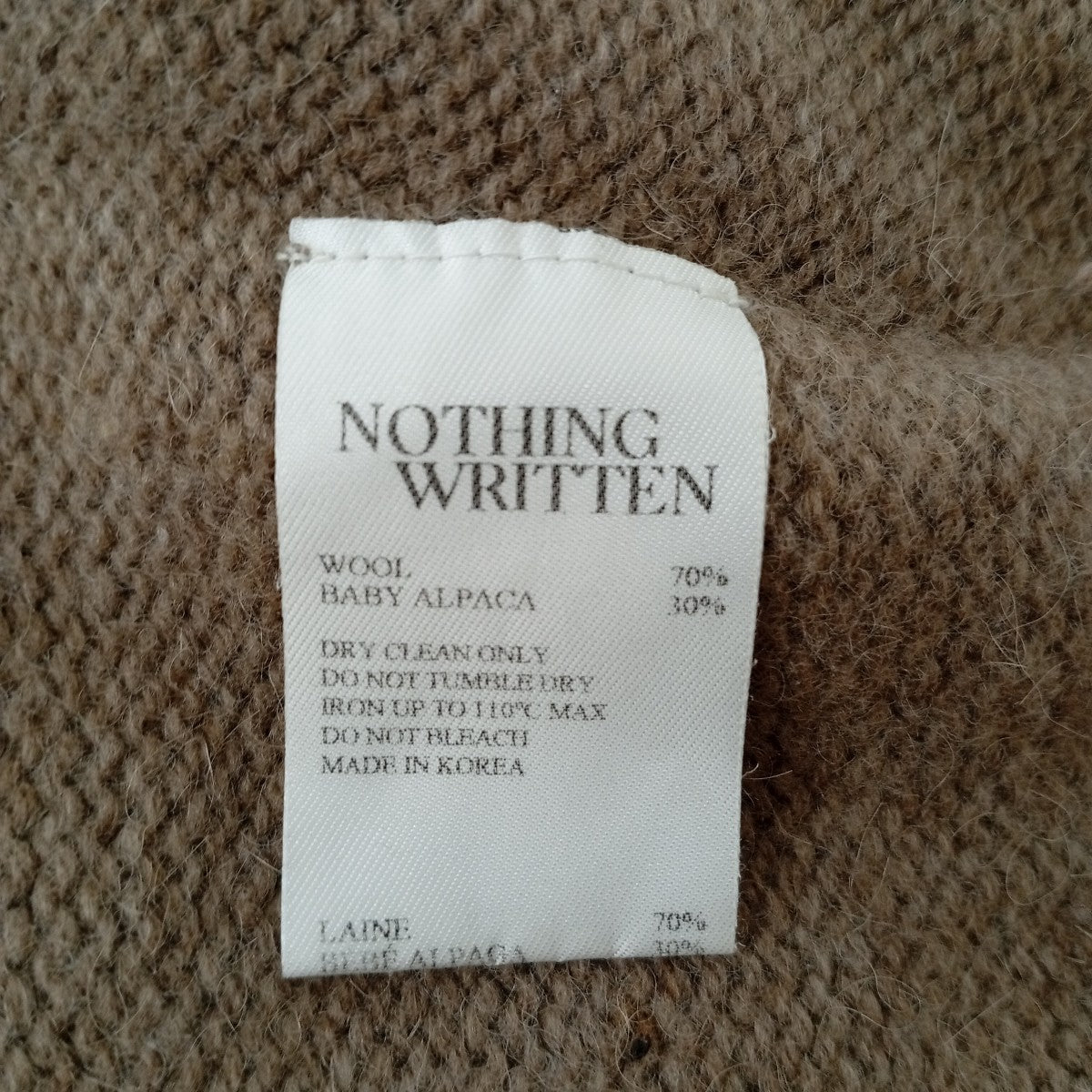 NOTHING WRITTEN Vネックニット 古着・中古-5枚目のアイテム画像