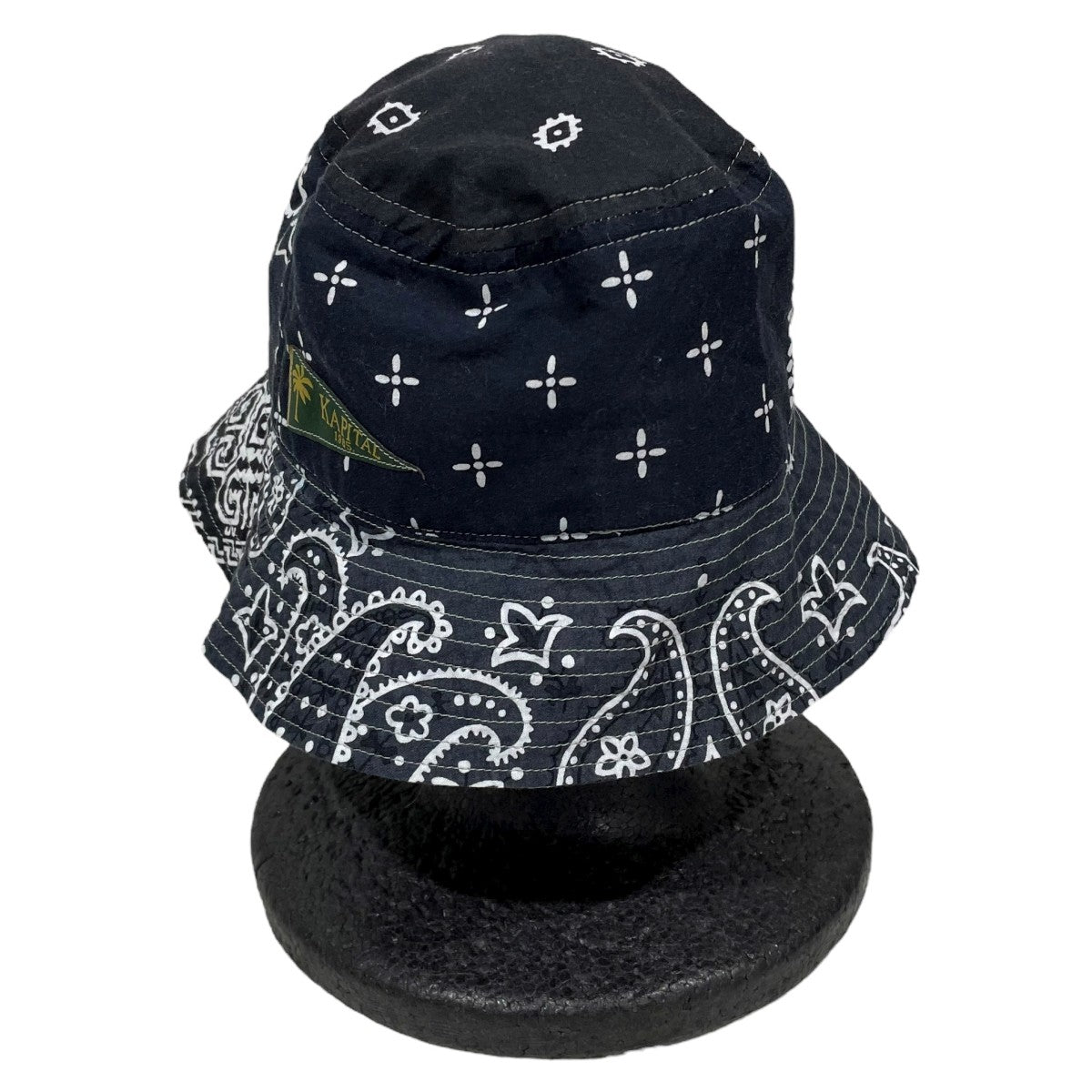 KAPITAL(キャピタル) バンダナパッチワークpt バケットHAT（長ツバ