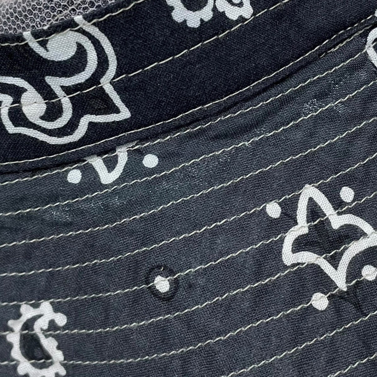 KAPITAL バンダナ柄 バケットハット ブラック KAPITAL(キャピタル) バンダナパッチワークpt バケットHAT（長ツバ