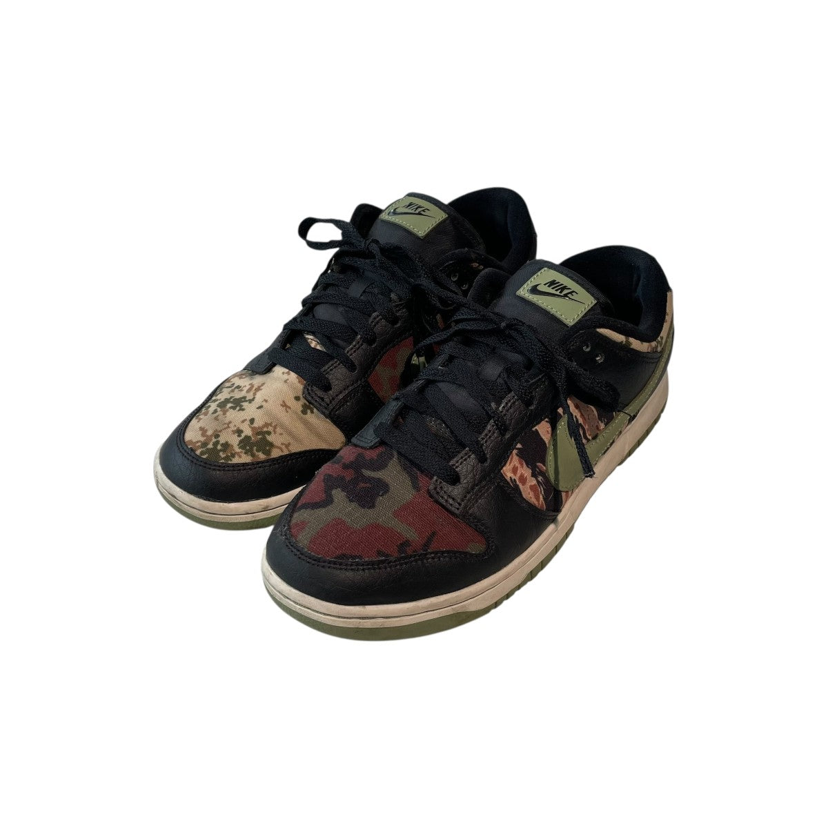 NIKE DUNK LOW SE BLACK MULTI CAMOローカットスニーカーDH0957-001 古着・中古-1枚目のアイテム画像