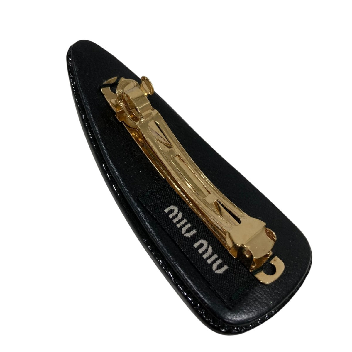 MIU MIU(ミュウミュウ) ロゴ ヘアピン ブラック｜【公式】カインドオル