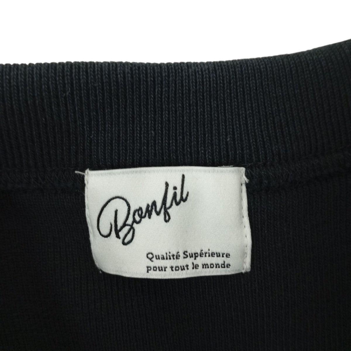 Bonfil コットンヘヴィーフライスS Sクルーネック半袖カットソーBON-1 古着・中古-3枚目のアイテム画像