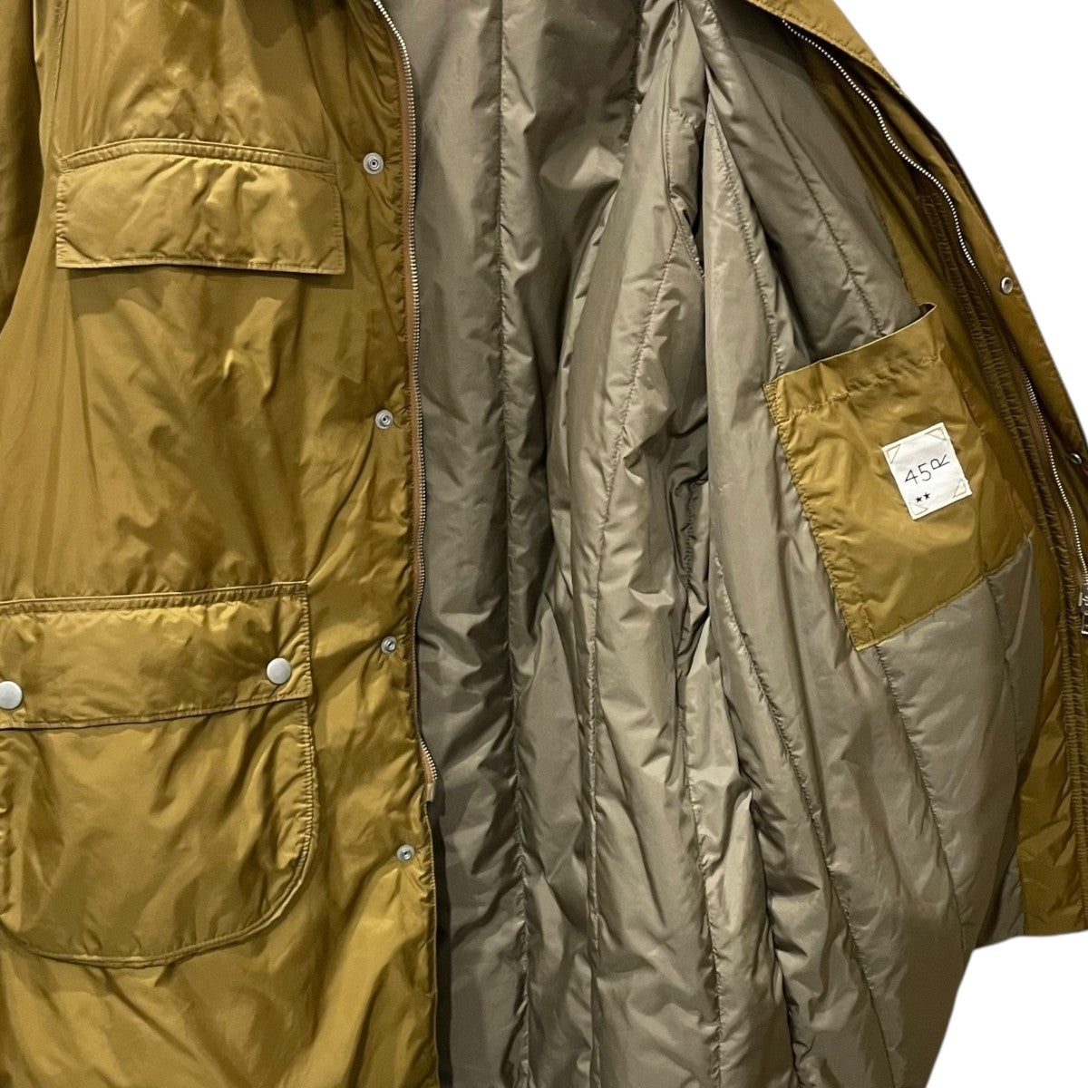 45R(フォーティファイブアール) 中綿ロングコート ナイロン