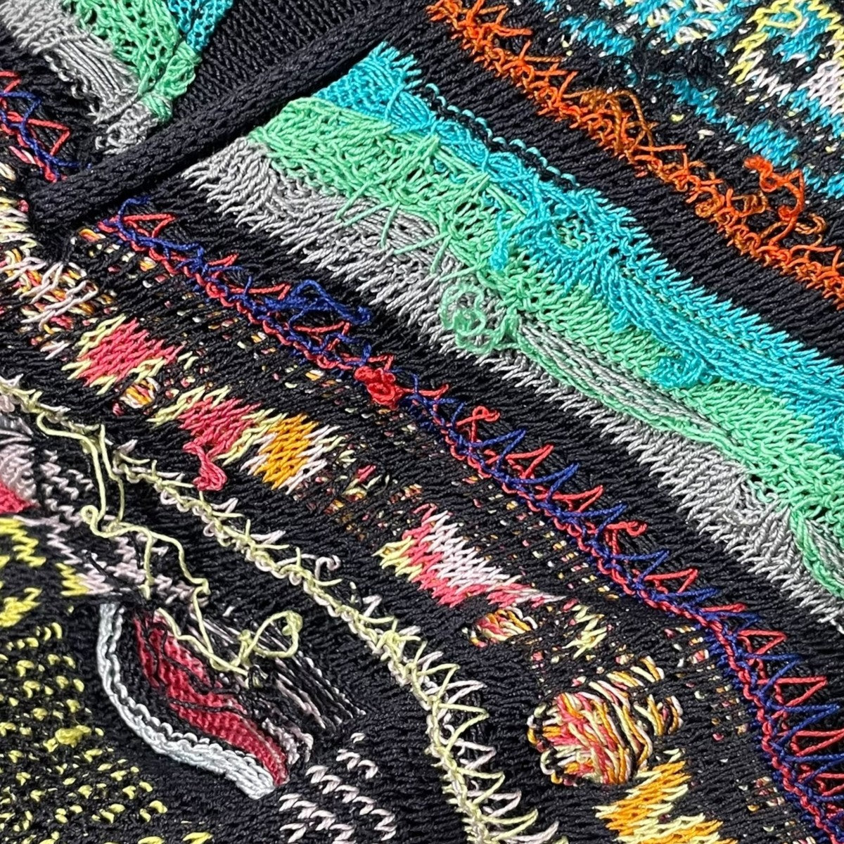 Coogi(クージー) 総柄シルクニットカーディガン 3D Knit Cardigan