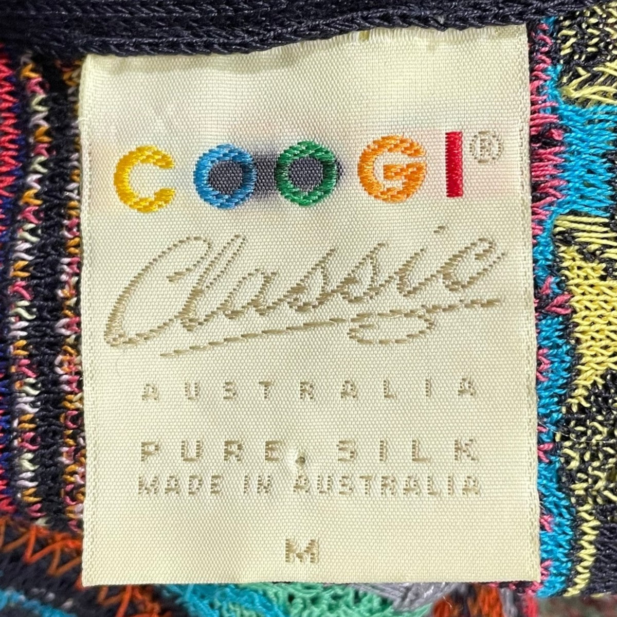 Coogi(クージー) 総柄シルクニットカーディガン 3D Knit Cardigan