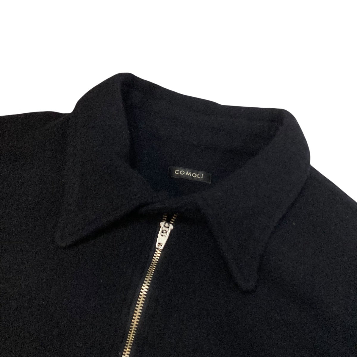 縮絨ウールハーフジップニットシャツ  Y03-02010