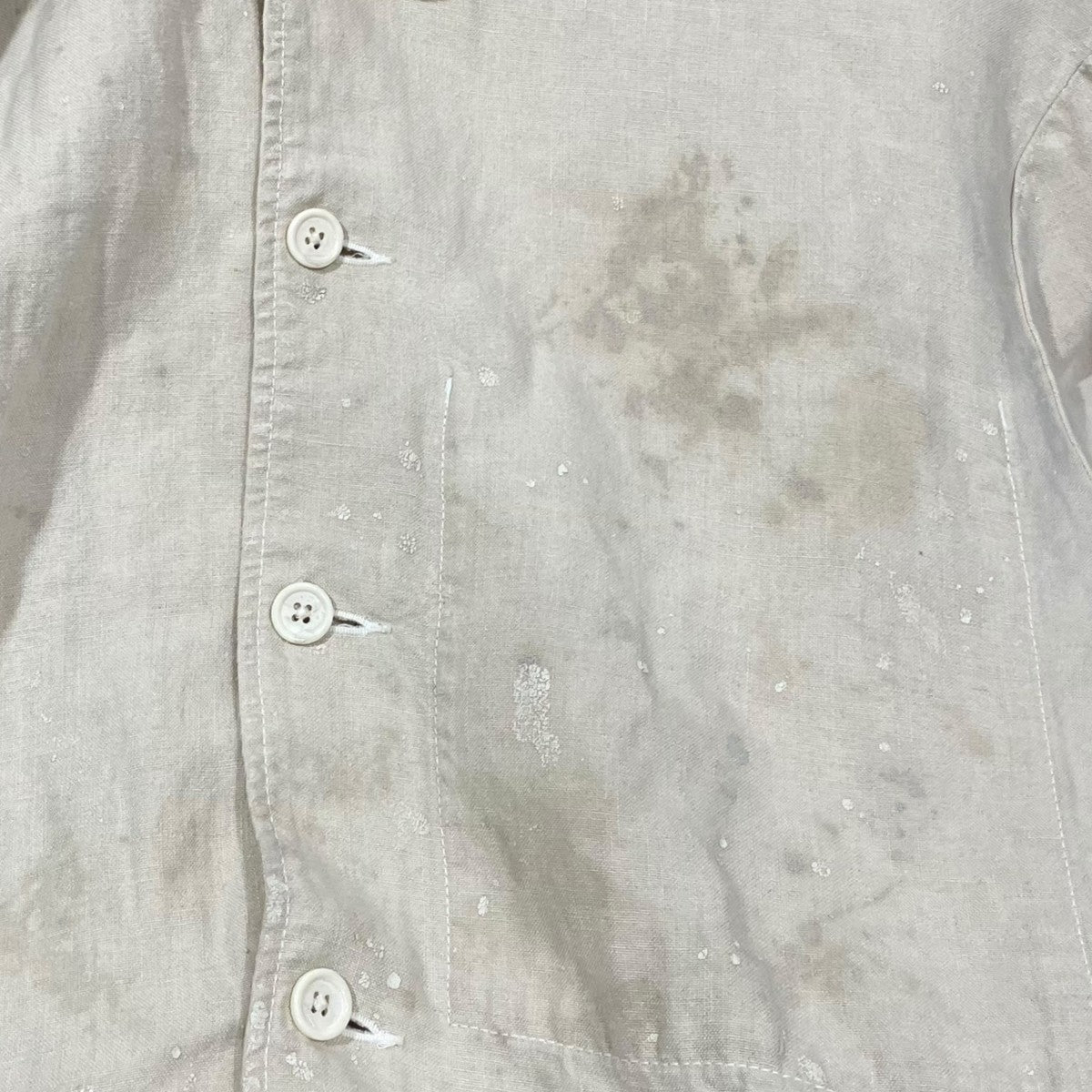 加工リネンジャケット VINTAGE LINEN CHEVAL JACKET ヴィンテージリネンシュバルジャケット