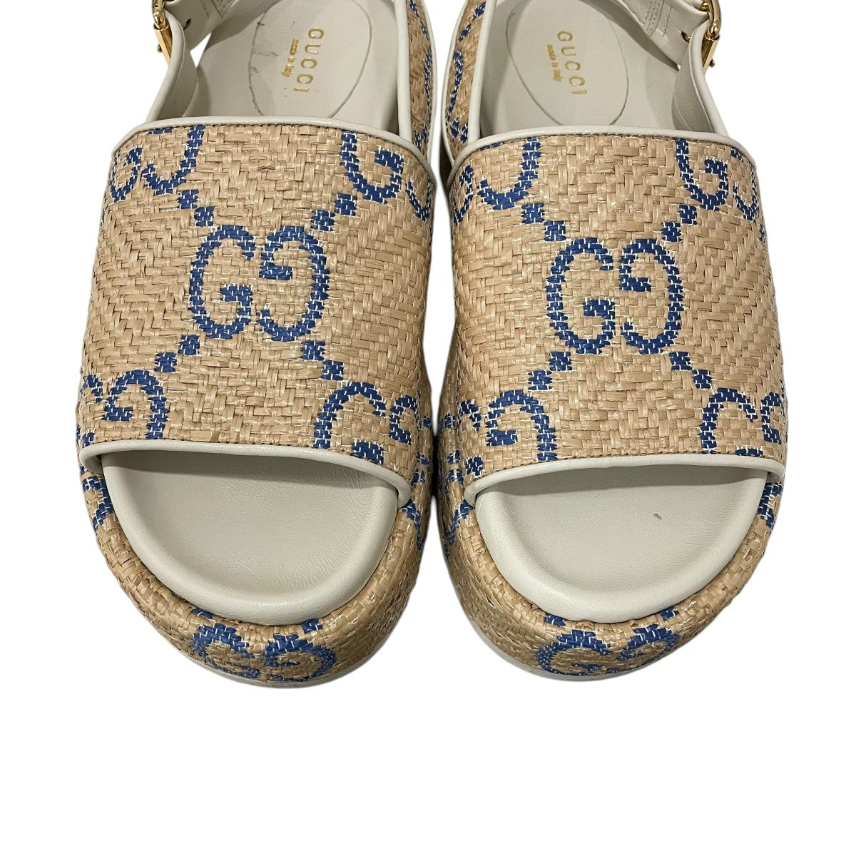 GUCCI GGプラットフォームラフィアサンダル695078 古着・中古-3枚目のアイテム画像