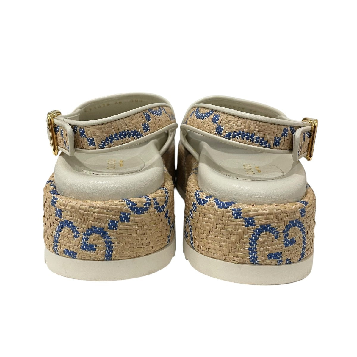GUCCI GGプラットフォームラフィアサンダル695078 古着・中古-4枚目のアイテム画像
