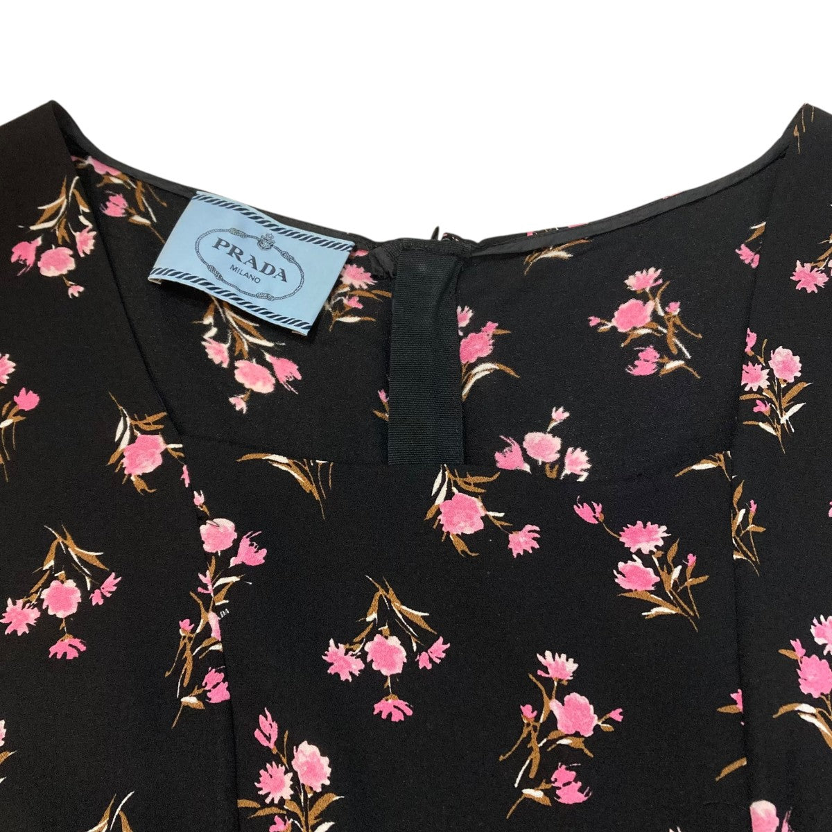 PRADA 花柄ノースリーブワンピースP391U 古着・中古-3枚目のアイテム画像