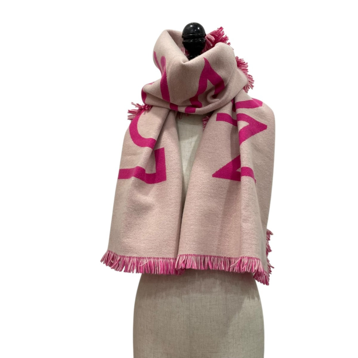 LOUIS VUITTON(ルイヴィトン) ロゴ マフラー ショッキングピンク