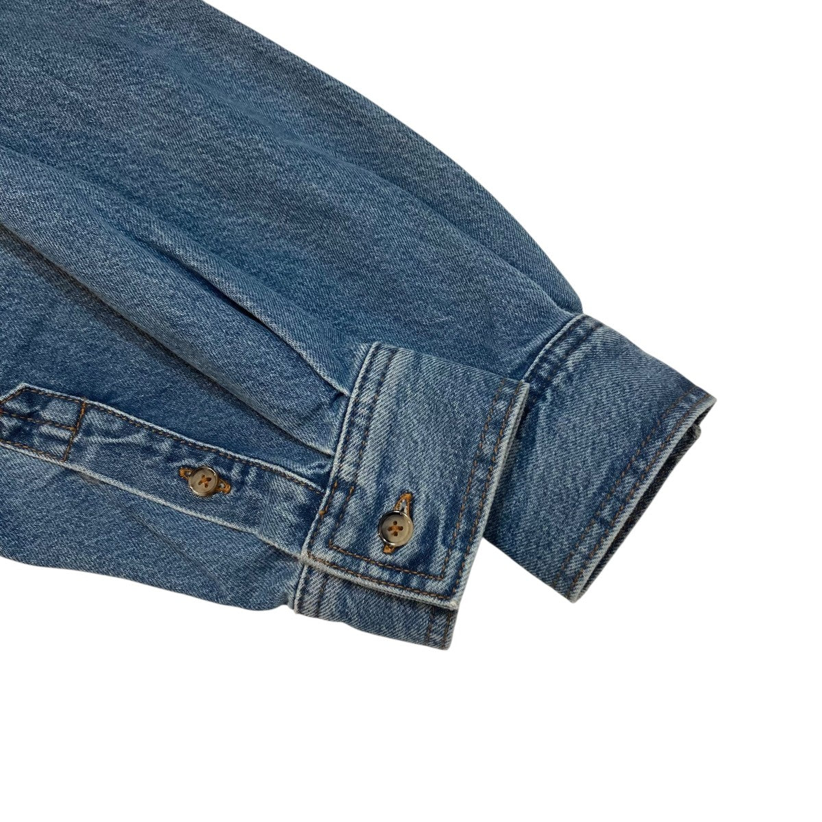 toteme COLLARLESS DENIM SHIRTデニムプルオーバーシャツ242-WRT1746-FB0045 古着・中古-5枚目のアイテム画像