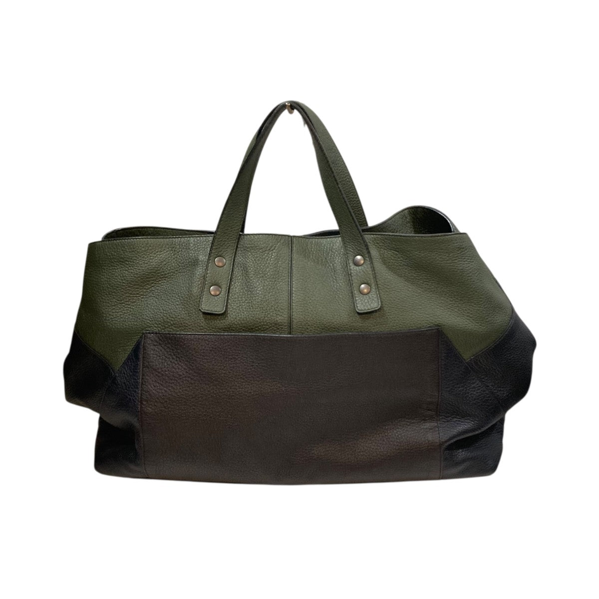 BOTTEGA VENETA レザートートバッグ　カーキ BOTTEGA VENETA(ボッテガヴェネタ) ダークサージェントトートバッグ