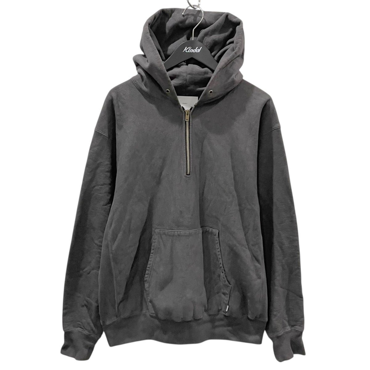 23AW 加工ハーフジッププルオーバーパーカー  AGED HALF ZIP-UP HOODIE エイジド ハーフジップアップフーディー 23AWCS06