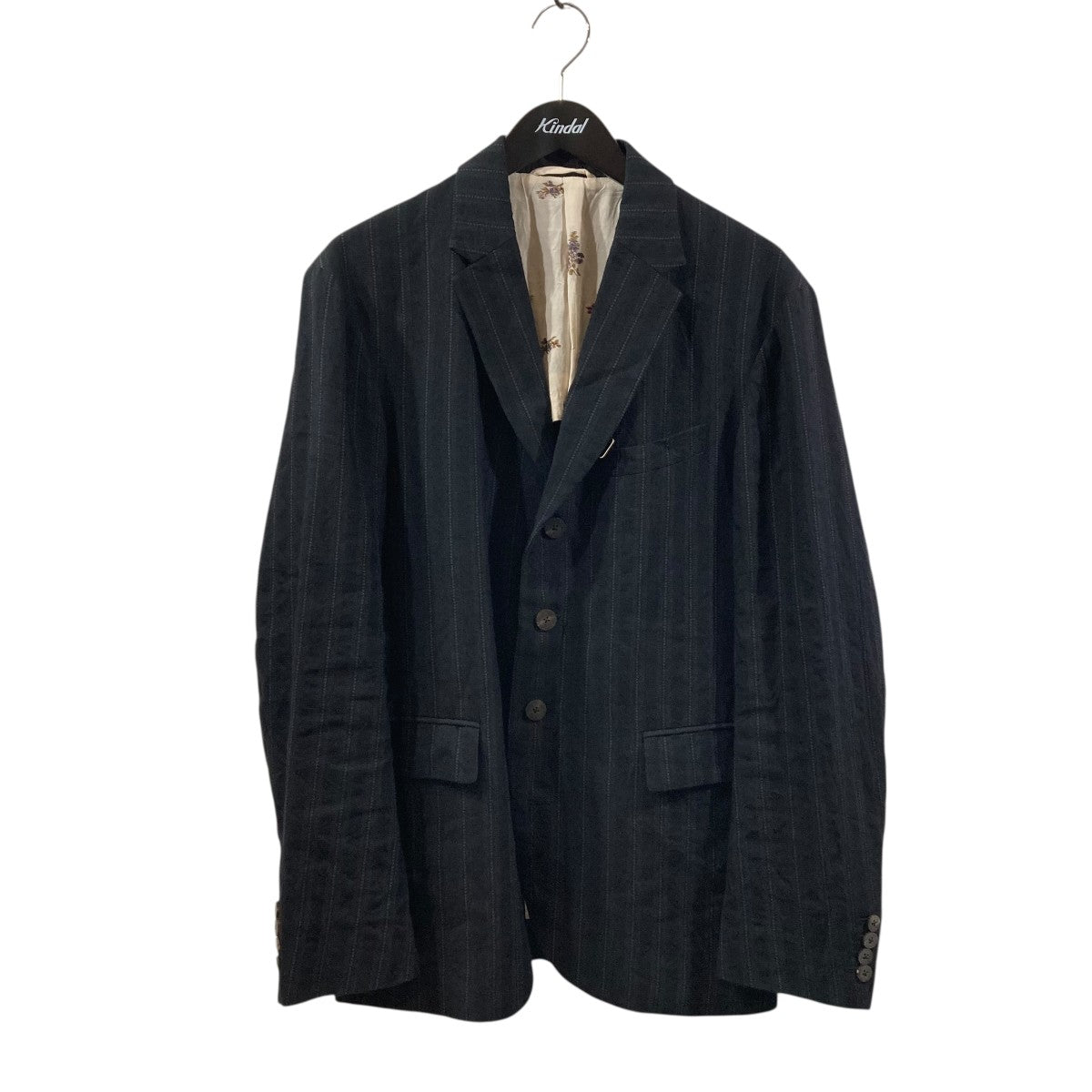 Notched Lapel Sack Coat Dobby Stripeストライプジャケット
