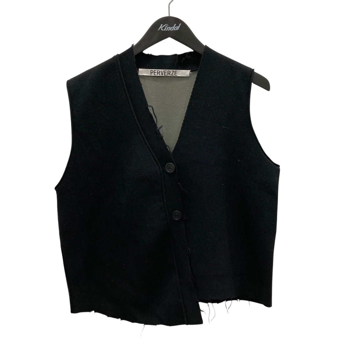 PERVERZE Slip Sleeveless Knitニットベスト0122010506 古着・中古-1枚目のアイテム画像