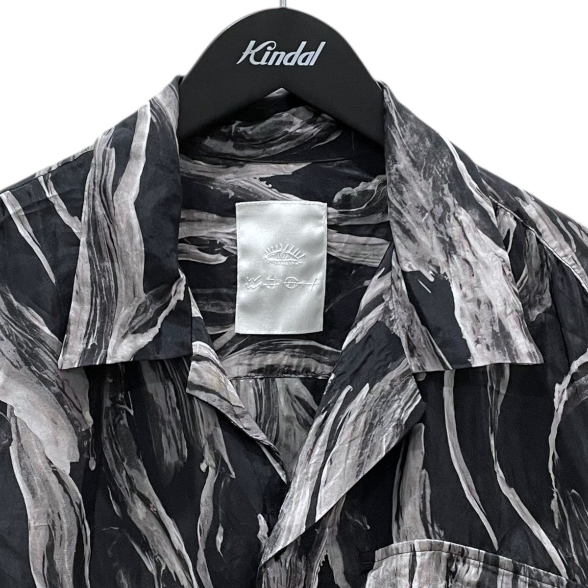 24SS 長袖シャツ BRUSH PRINT O／C SHIRT LONG SLEEVE ブラッシュプリン オープンカラーシャツ ロングスリーブ WH-2401-T09