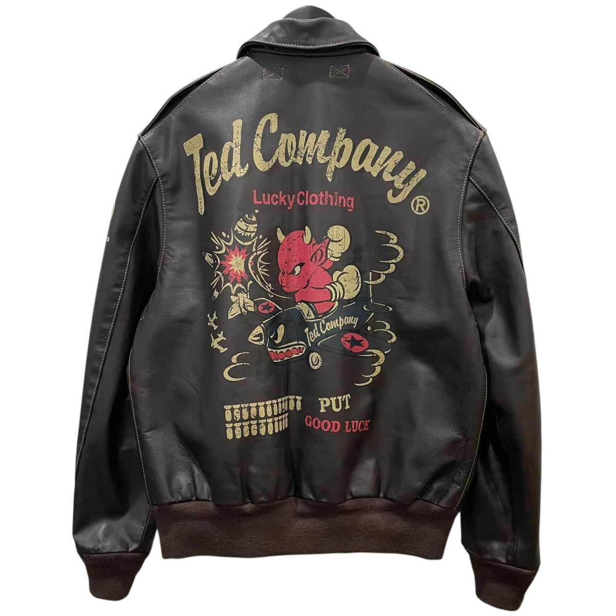 TEDMAN(テッドマン) レザージャケット A-2フライトジャケット ブラック