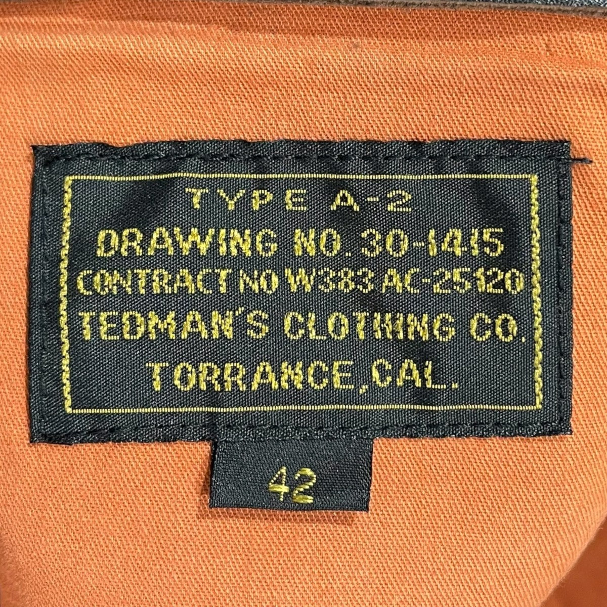 TEDMAN(テッドマン) レザージャケット A-2フライトジャケット ブラック