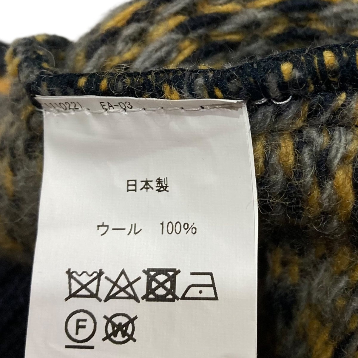 2way twill pattern jaquard knitVネックニット