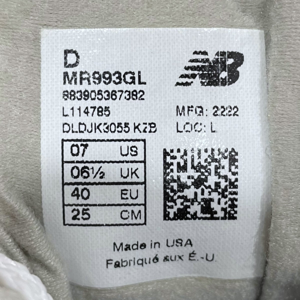 スニーカー MR993GL MADE IN USA